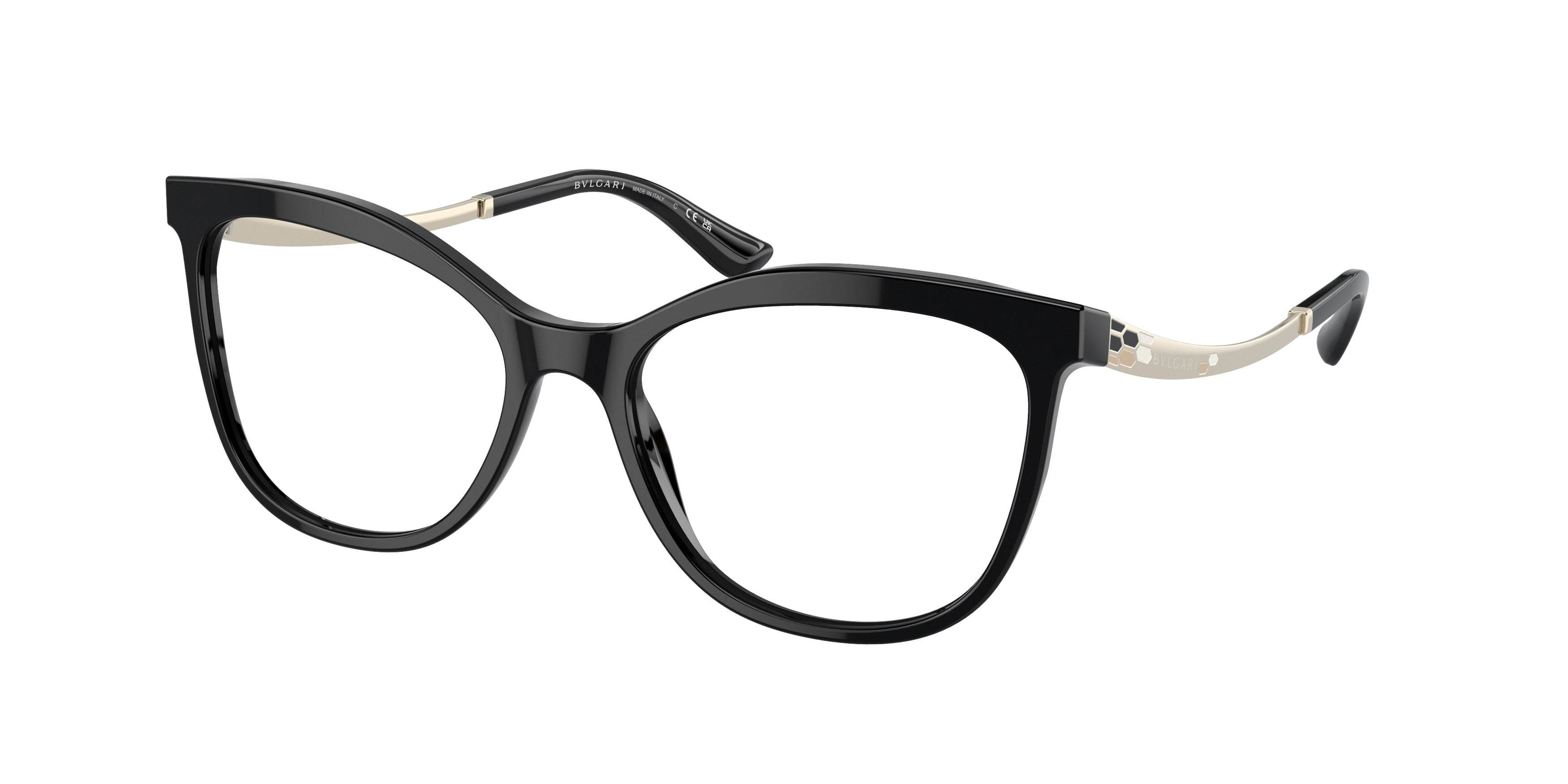 Bvlgari BV4218F Cat Eye Eyeglasses  501-Black 54-145-17 - Color Map Black