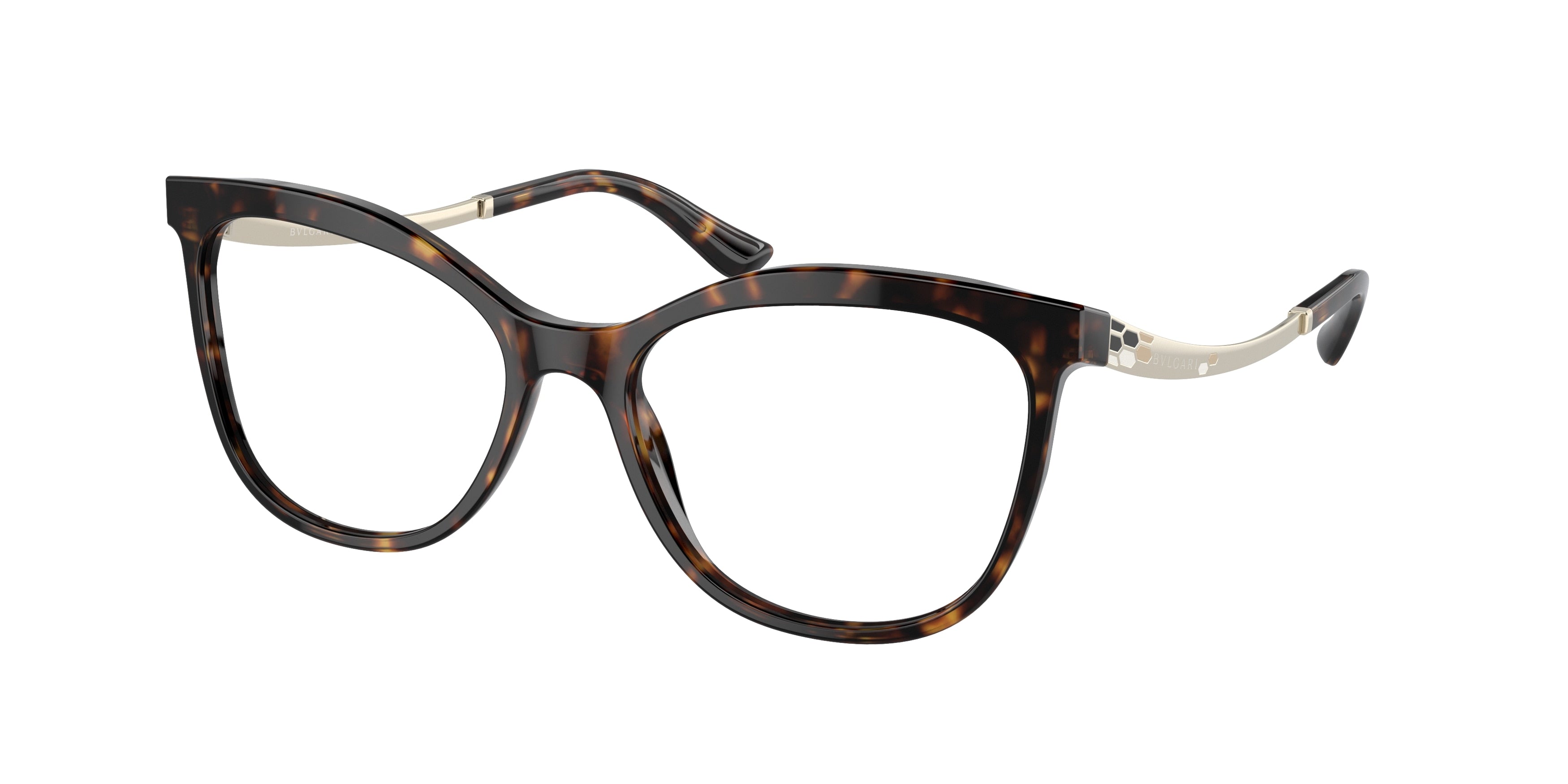 Bvlgari BV4218 Cat Eye Eyeglasses  504-Havana 54-140-17 - Color Map Tortoise