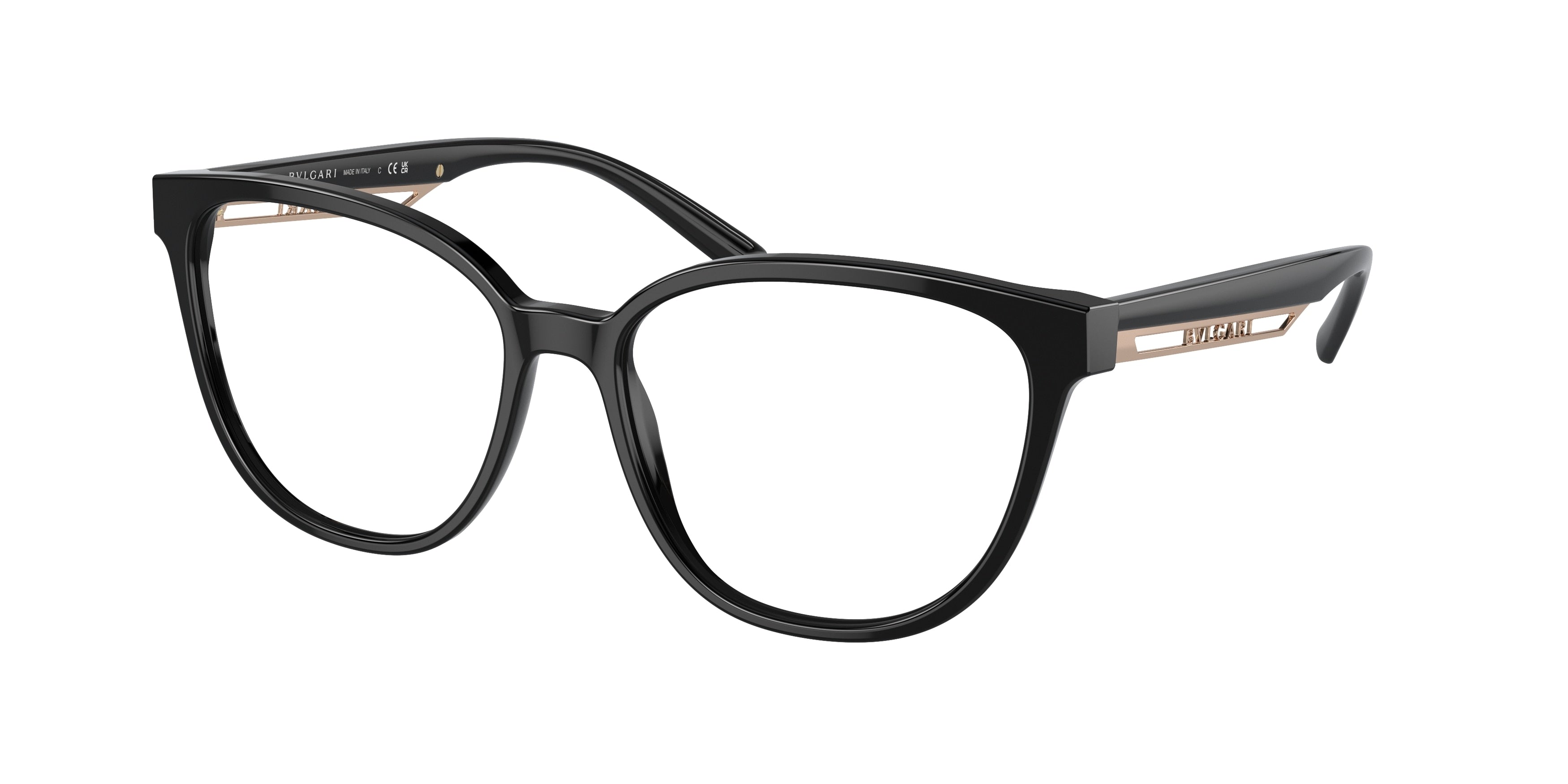 Bvlgari BV4219F Square Eyeglasses  501-Black 55-145-16 - Color Map Black