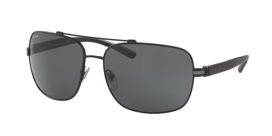 Bvlgari BV5038 Rectangle Sunglasses  128/87-MATTE BLACK 63-16-130 - Color Map black