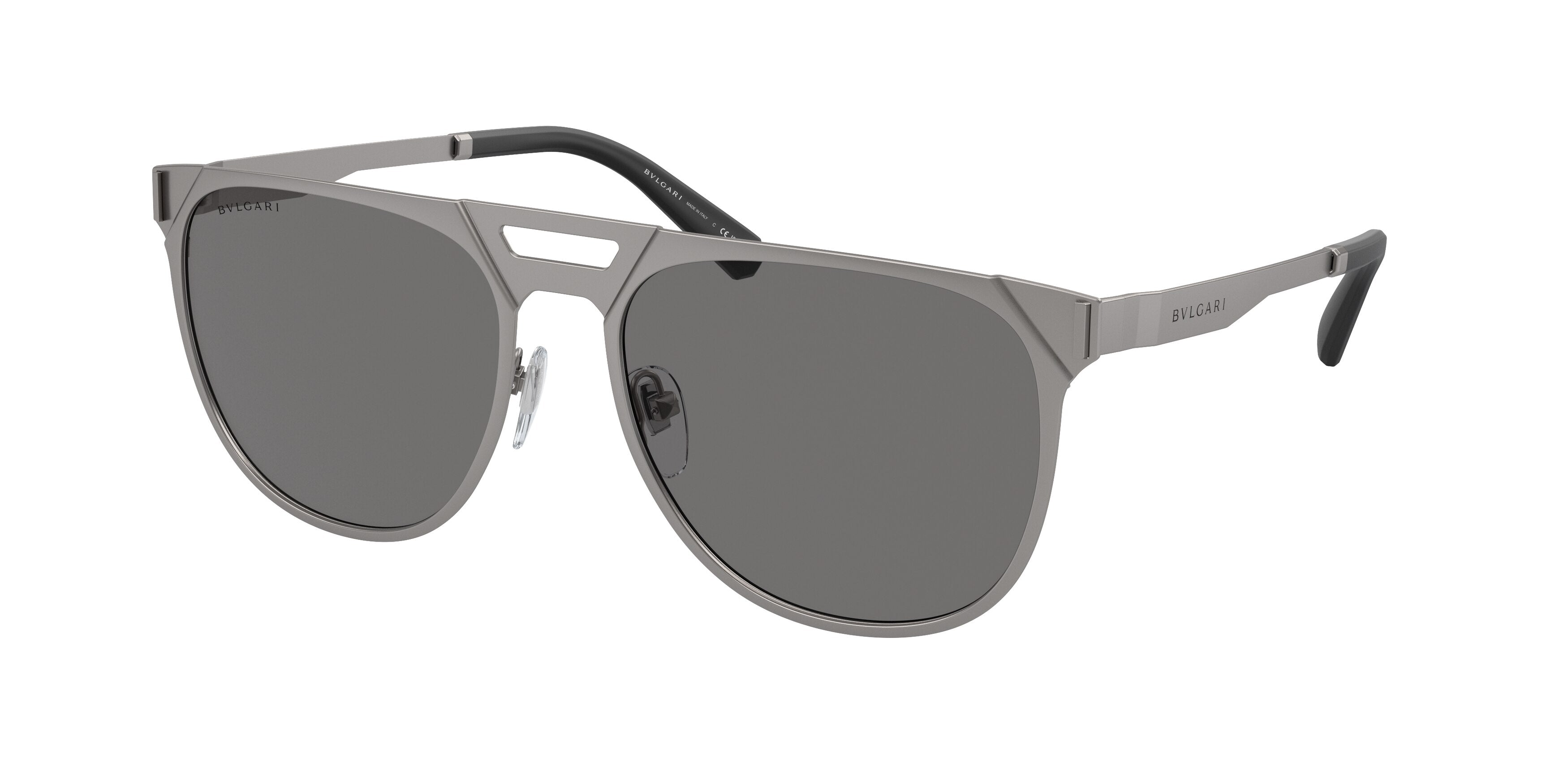 Bvlgari BV5048K Square Sunglasses  204081-Gunmetal Plated Matte 56-145-17 - Color Map Grey