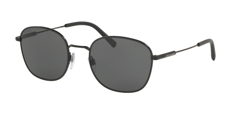 Bvlgari BV5049 Oval Sunglasses  128/87-MATTE BLACK 54-21-145 - Color Map black