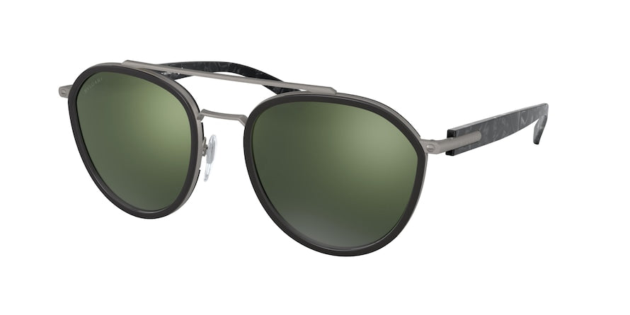 Bvlgari BV5051 Phantos Sunglasses  195/G6-MATTE GUNMETAL/MATTE BLACK 55-20-145 - Color Map black