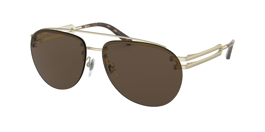 Bvlgari BV5052 Pilot Sunglasses  202273-MATTE PALE GOLD 61-14-145 - Color Map gold