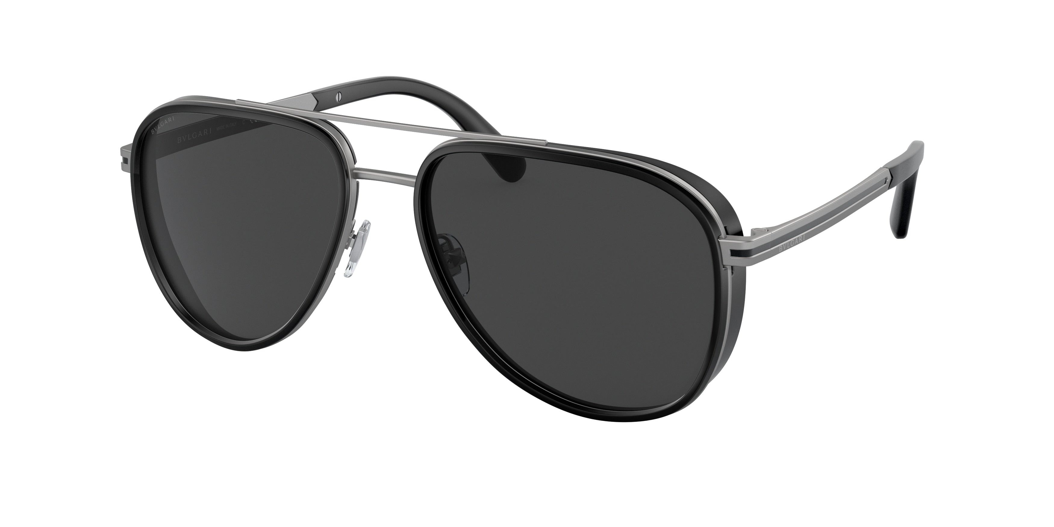 Bvlgari BV5060 Pilot Sunglasses  195/48-Matte Gunmetal 57-145-16 - Color Map Grey