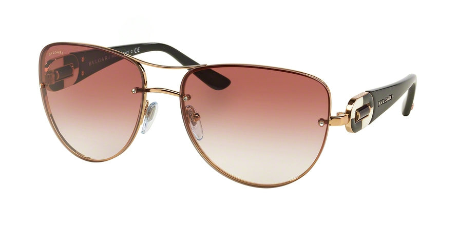 Bvlgari BV6053BM Pilot Sunglasses  376/8D-PINK GOLD 60-16-135 - Color Map gold