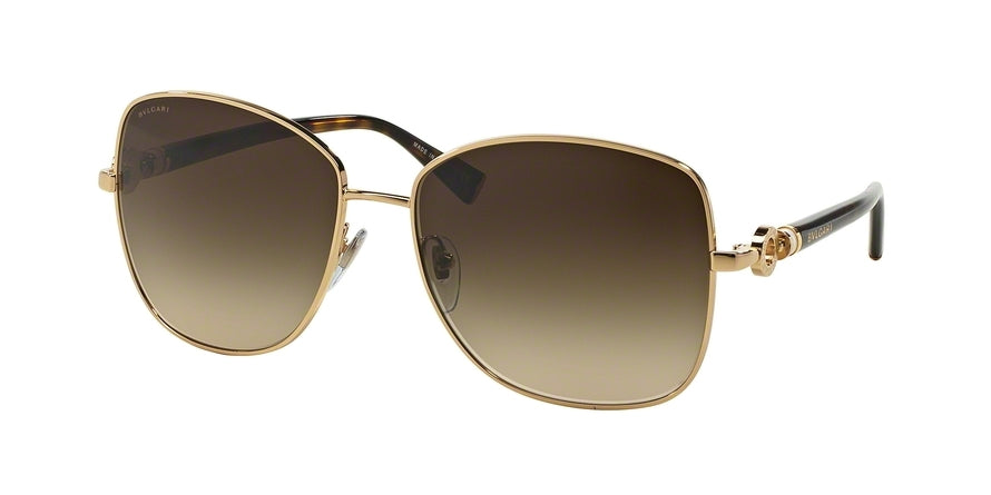 Bvlgari BV6062K Square Sunglasses  393/3B-GOLD PLATED 59-16-135 - Color Map gold