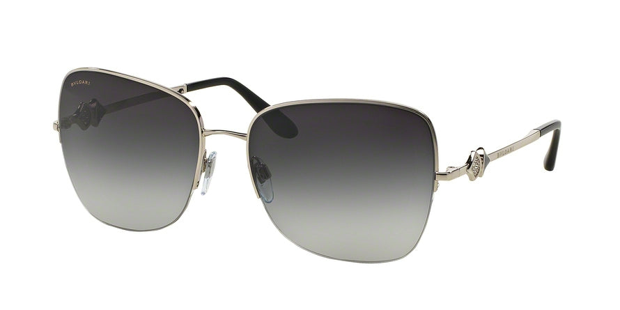 Bvlgari BV6077B Square Sunglasses  102/8G-SILVER 59-17-135 - Color Map silver