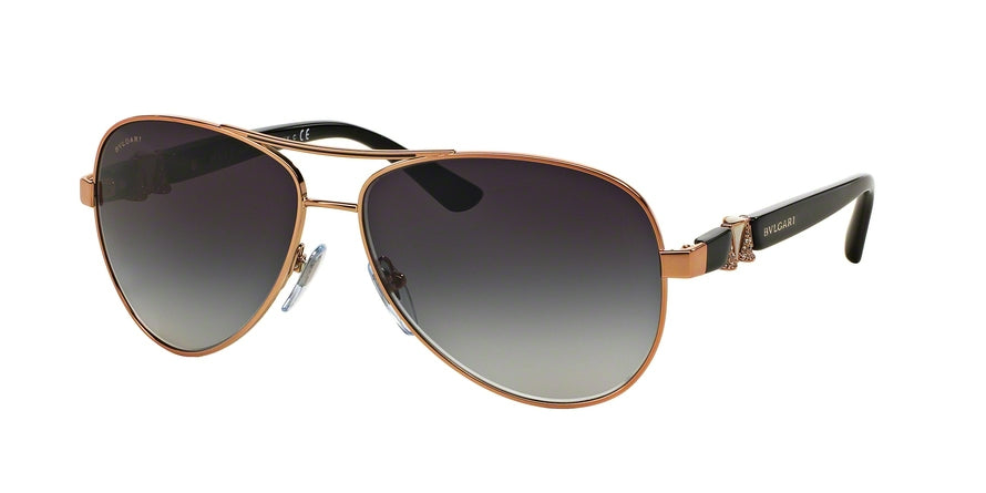 Bvlgari BV6080B Pilot Sunglasses  376/8G-PINK GOLD 59-13-135 - Color Map gold