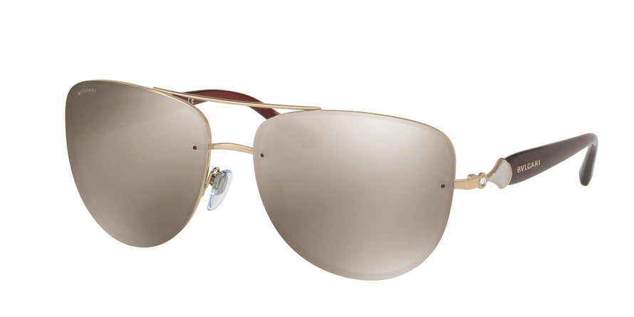 Bvlgari BV6086B Pilot Sunglasses  389/5A-PINK GOLD 60-16-135 - Color Map gold