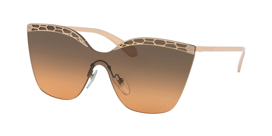 Bvlgari BV6093 Irregular Sunglasses  201418-PINK GOLD/MATTE PINK GOLD 37-137-140 - Color Map gold