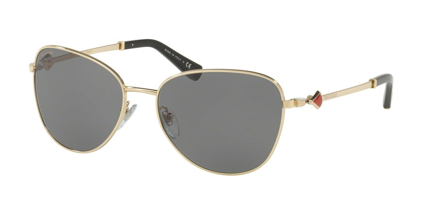Bvlgari BV6097KB Cat Eye Sunglasses  204281-PALE GOLD PLATED 57-17-125 - Color Map gold