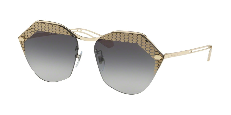 Bvlgari BV6109 Irregular Sunglasses  278/8G-PALE GOLD 62-16-140 - Color Map gold