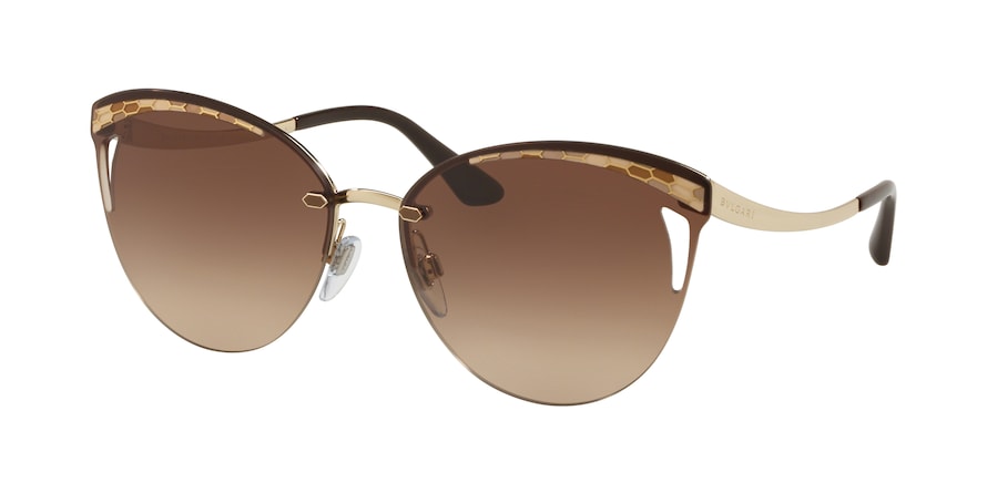 Bvlgari BV6110 Phantos Sunglasses  278/13-PALE GOLD 63-15-140 - Color Map gold