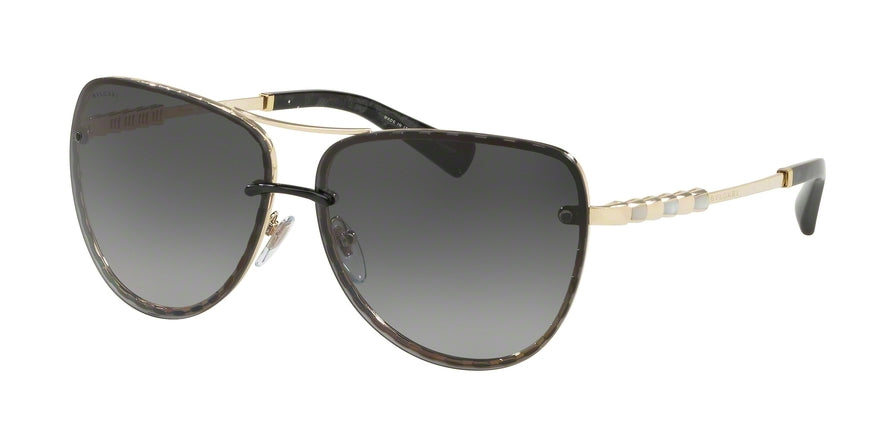 Bvlgari BV6113KB Pilot Sunglasses  2042T3-PALE GOLD PLATED 61-12-140 - Color Map gold
