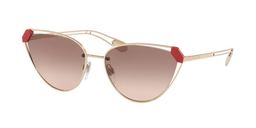 Bvlgari BV6115 Cat Eye Sunglasses  201414-PINK GOLD 58-16-140 - Color Map gold