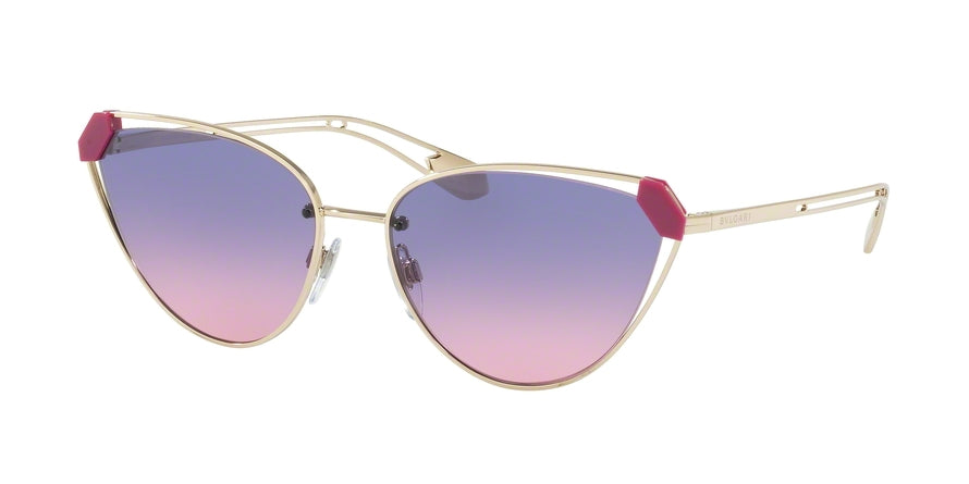 Bvlgari BV6115 Cat Eye Sunglasses  278/I6-PALE GOLD 58-16-140 - Color Map gold