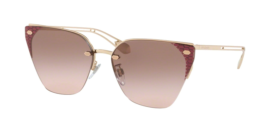 Bvlgari BV6116 Cat Eye Sunglasses  201414-ROSE GOLD 63-15-140 - Color Map gold