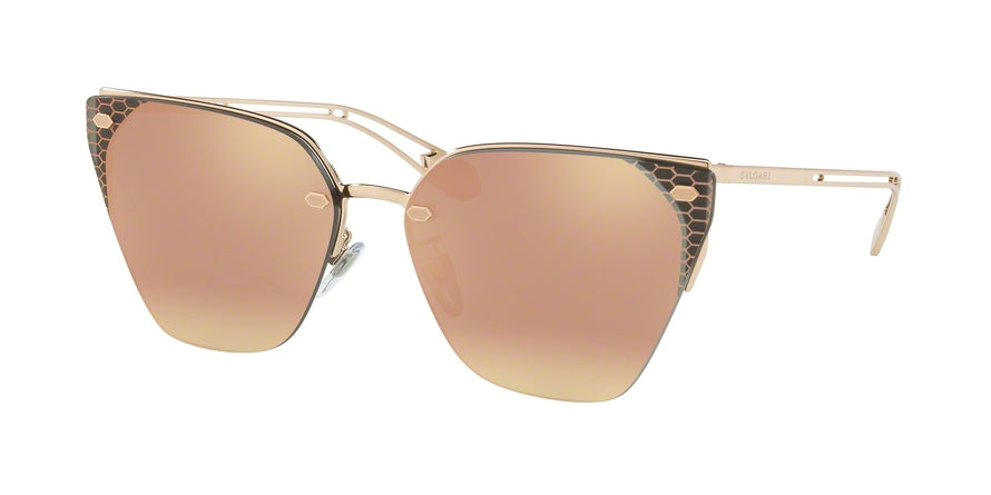 Bvlgari BV6116 Cat Eye Sunglasses  20144Z-ROSE GOLD 63-15-140 - Color Map gold