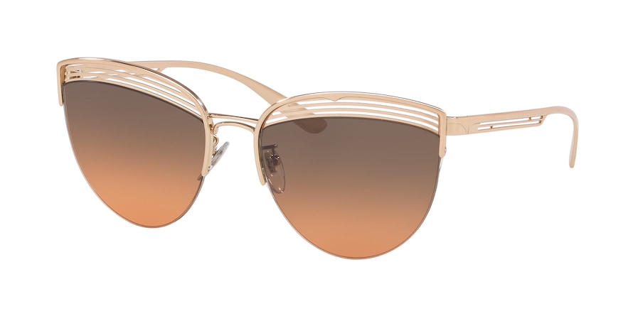 Bvlgari BV6118 Cat Eye Sunglasses  201418-PINK GOLD 58-18-140 - Color Map gold