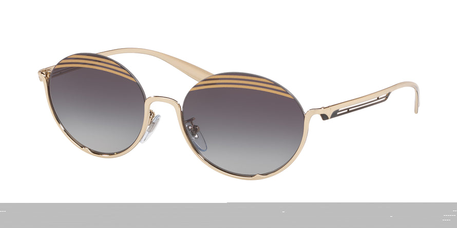 Bvlgari BV6119 Oval Sunglasses  278/8G-PALE GOLD 54-18-140 - Color Map gold