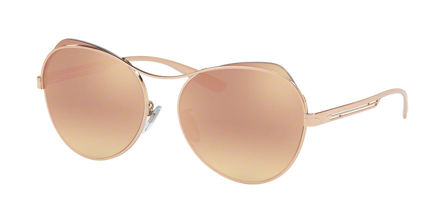Bvlgari BV6120 Pilot Sunglasses  20144Z-ROSE GOLD 57-17-140 - Color Map gold