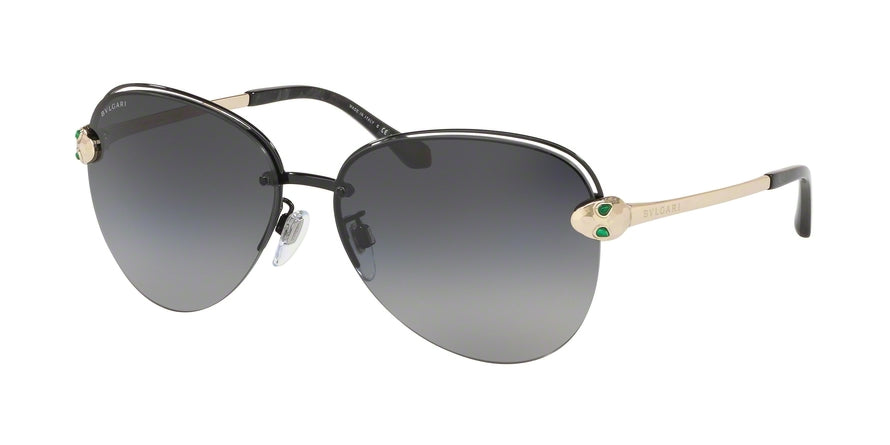 Bvlgari BV6121KB Pilot Sunglasses  2053T3-BLACK PLATED 59-14-140 - Color Map gold