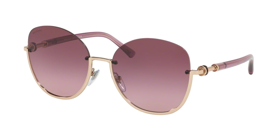 Bvlgari BV6123 Butterfly Sunglasses  20148H-PINK GOLD 56-18-140 - Color Map gold
