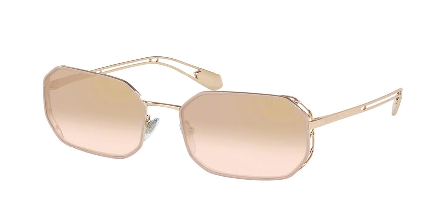 Bvlgari BV6125 Irregular Sunglasses  20147I-PINK GOLD 57-18-140 - Color Map gold