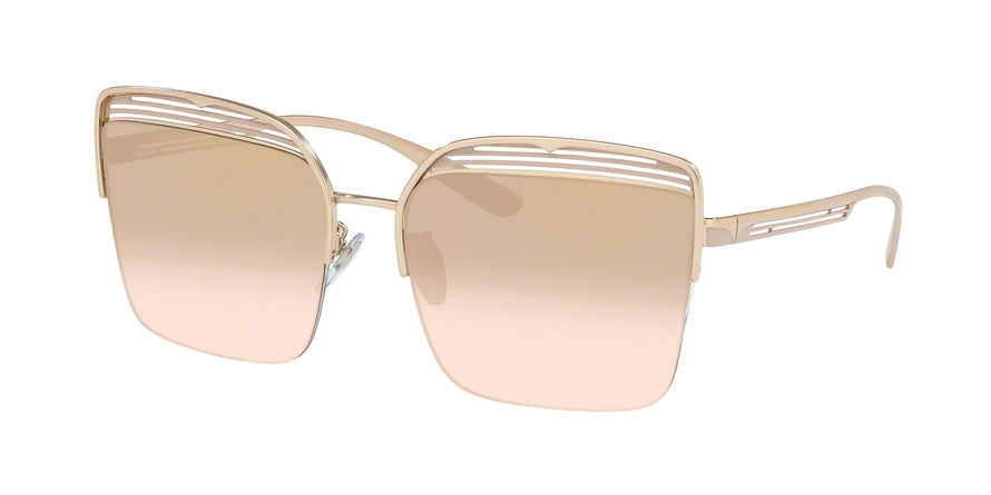 Bvlgari BV6126 Square Sunglasses  20147I-PINK GOLD/PINK 59-17-140 - Color Map pink