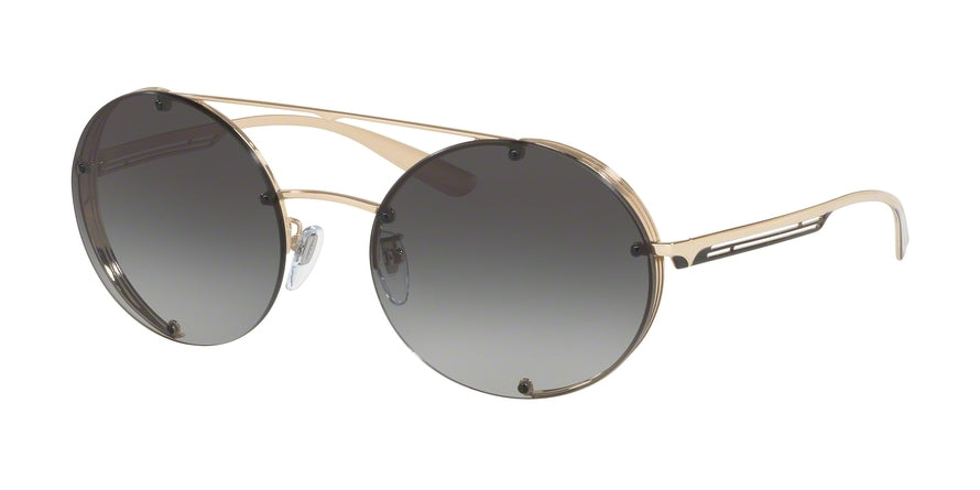 Bvlgari BV6127 Oval Sunglasses  278/8G-PALE GOLD 58-19-140 - Color Map gold
