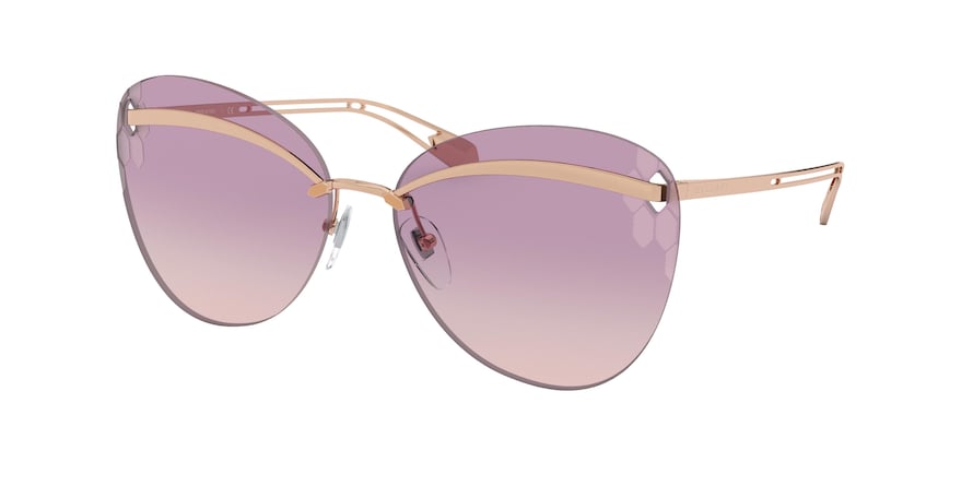 Bvlgari BV6130 Butterfly Sunglasses  20142E-PINK GOLD 61-15-140 - Color Map gold