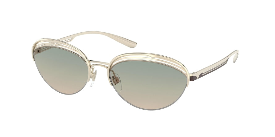 Bvlgari BV6131 Oval Sunglasses  278/13-PALE GOLD 58-17-140 - Color Map gold