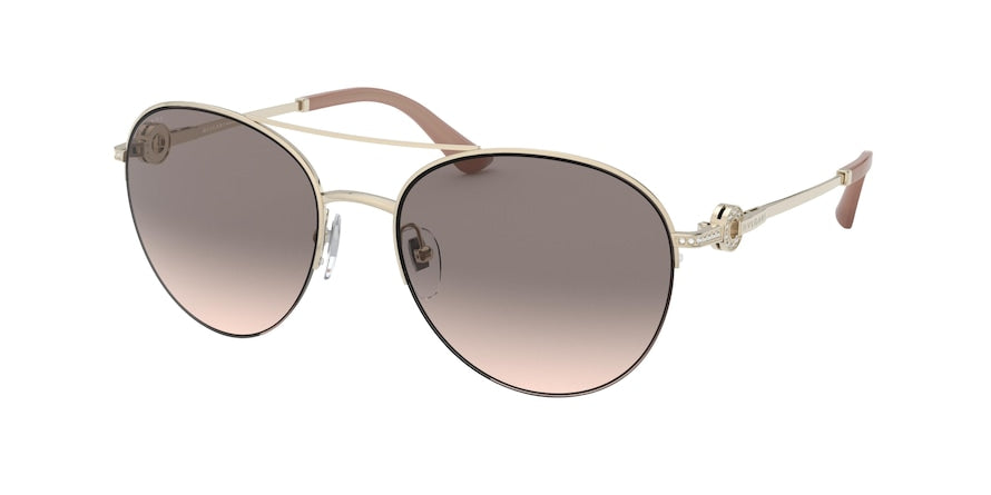 Bvlgari BV6132B Pilot Sunglasses  278/3B-PALE GOLD 57-18-140 - Color Map gold