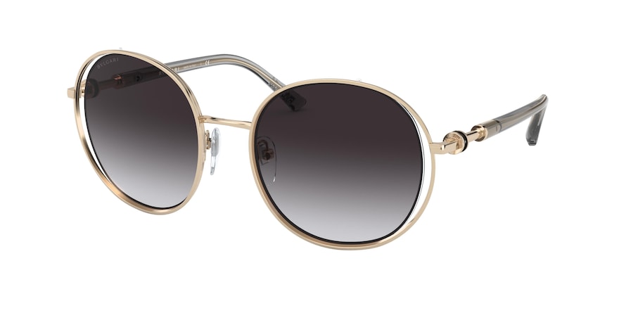 Bvlgari BV6135 Round Sunglasses  20148G-PINK GOLD 55-20-140 - Color Map gold