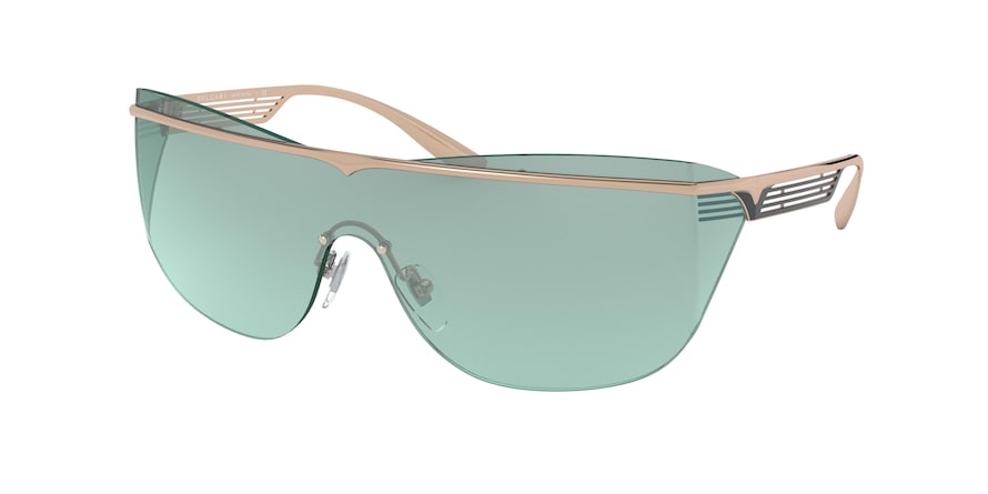 Bvlgari BV6139 Rectangle Sunglasses  20149C-PINK GOLD/BLACK 42-142-125 - Color Map green