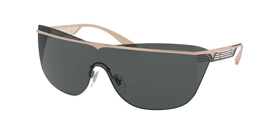 Bvlgari BV6139 Rectangle Sunglasses  203387-PINK GOLD/BLACK 42-142-125 - Color Map black
