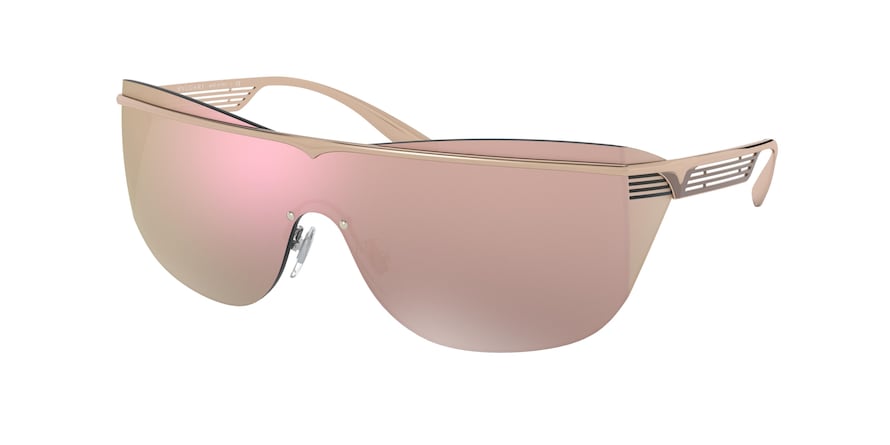 Bvlgari BV6139 Rectangle Sunglasses  20374Z-PALE GOLD/MATTE BRONZE 42-142-125 - Color Map gold