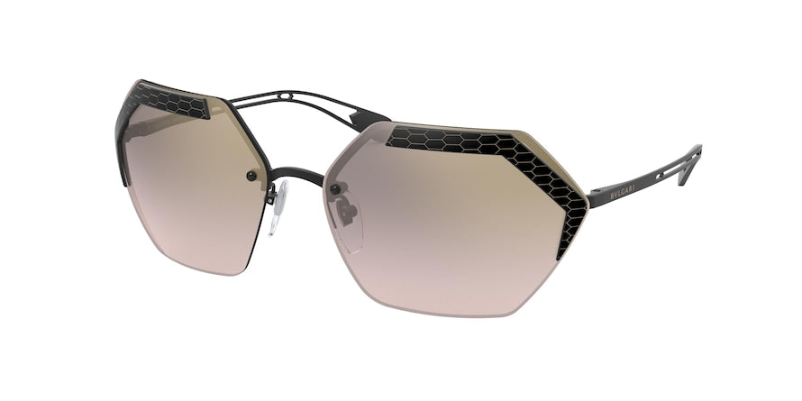 Bvlgari BV6140 Irregular Sunglasses  20287I-MATTE BLACK 66-16-125 - Color Map black