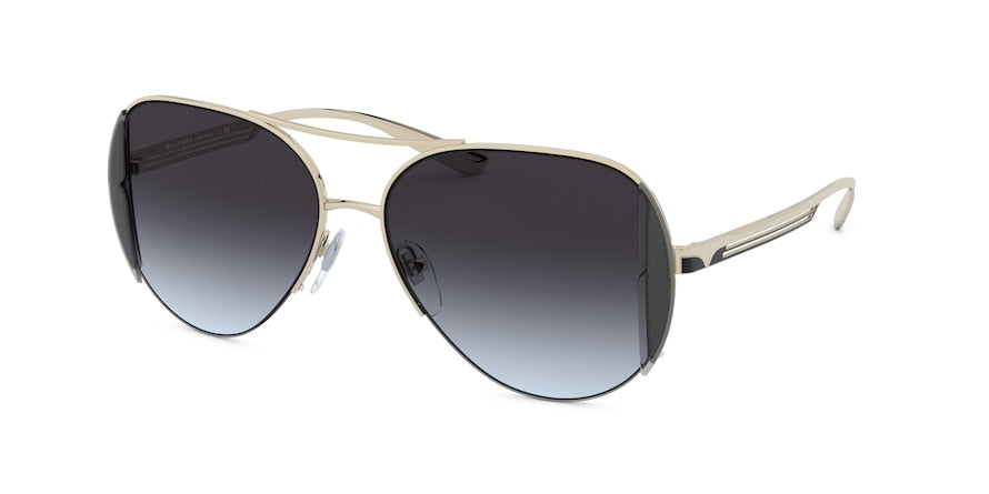 Bvlgari BV6142 Pilot Sunglasses  20338G-PALE GOLD 55-15-140 - Color Map gold