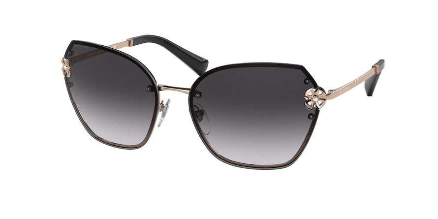 Bvlgari BV6152B Irregular Sunglasses  20148G-PINK GOLD 60-16-135 - Color Map gold