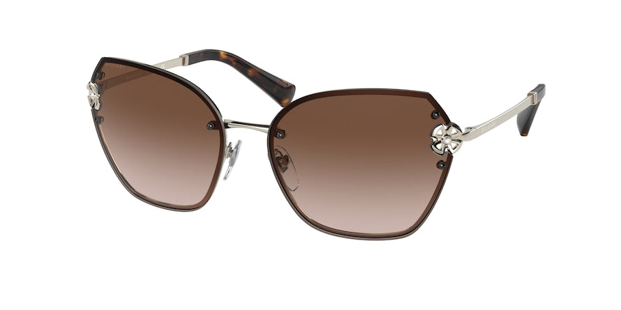 Bvlgari BV6152B Irregular Sunglasses  278/13-PALE GOLD 60-16-135 - Color Map gold