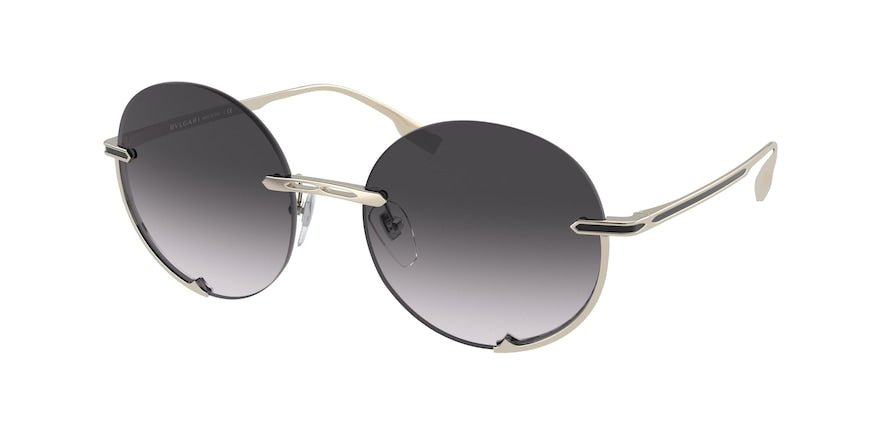 Bvlgari BV6153 Round Sunglasses  278/8G-PALE GOLD 56-19-140 - Color Map gold