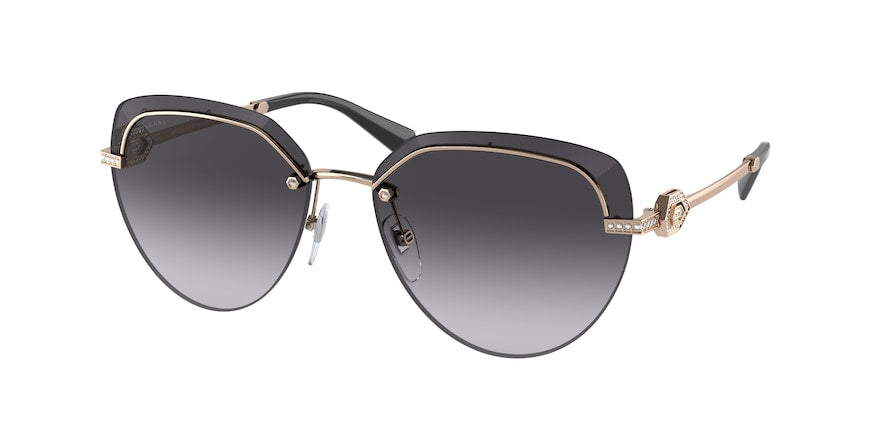 Bvlgari BV6154B Pilot Sunglasses  20148G-PINK GOLD 59-15-140 - Color Map gold