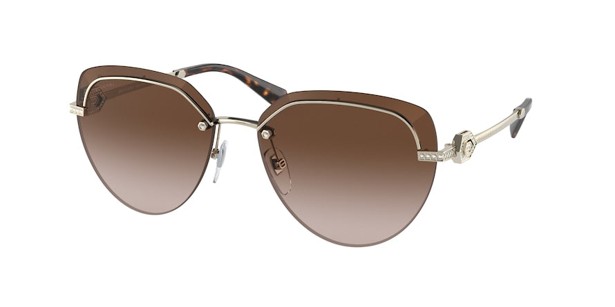 Bvlgari BV6154B Pilot Sunglasses  278/13-PALE GOLD 59-15-140 - Color Map gold