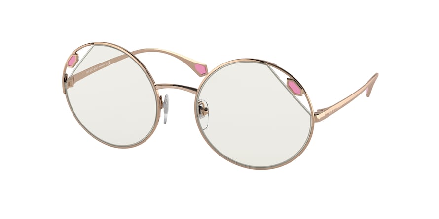 Bvlgari BV6159 Round Sunglasses  20145X-PINK GOLD 54-20-140 - Color Map gold