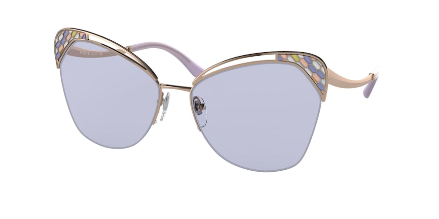 Bvlgari BV6161 Butterfly Sunglasses  20141A-PINK GOLD 60-16-140 - Color Map gold