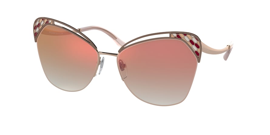 Bvlgari BV6161 Butterfly Sunglasses  20146F-PINK GOLD/BRONZE 60-16-140 - Color Map gold