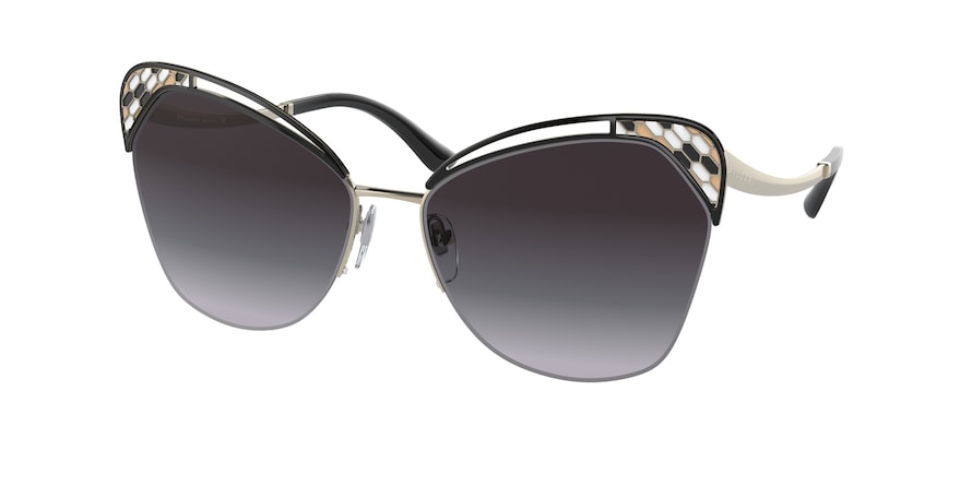 Bvlgari BV6161 Butterfly Sunglasses  278/8G-PALE GOLD/BLACK 60-16-140 - Color Map gold