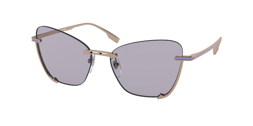 Bvlgari BV6162 Cat Eye Sunglasses  20141A-PINK GOLD 58-16-140 - Color Map gold